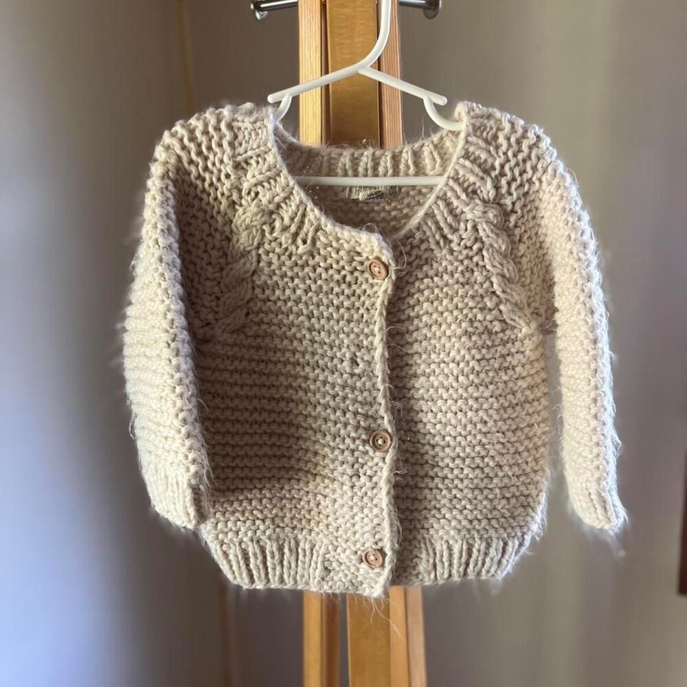 Huggalugs hand knitted cardigan